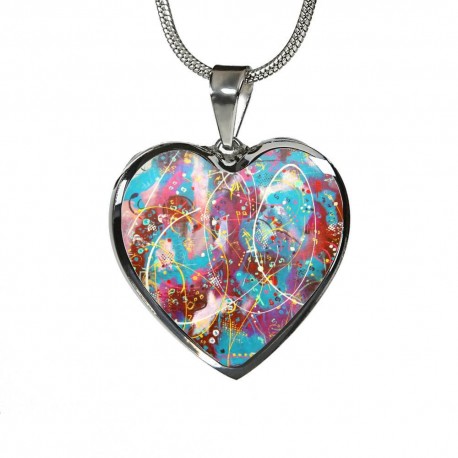 Stainless Heart Pendant With Snake Chain - No Destination