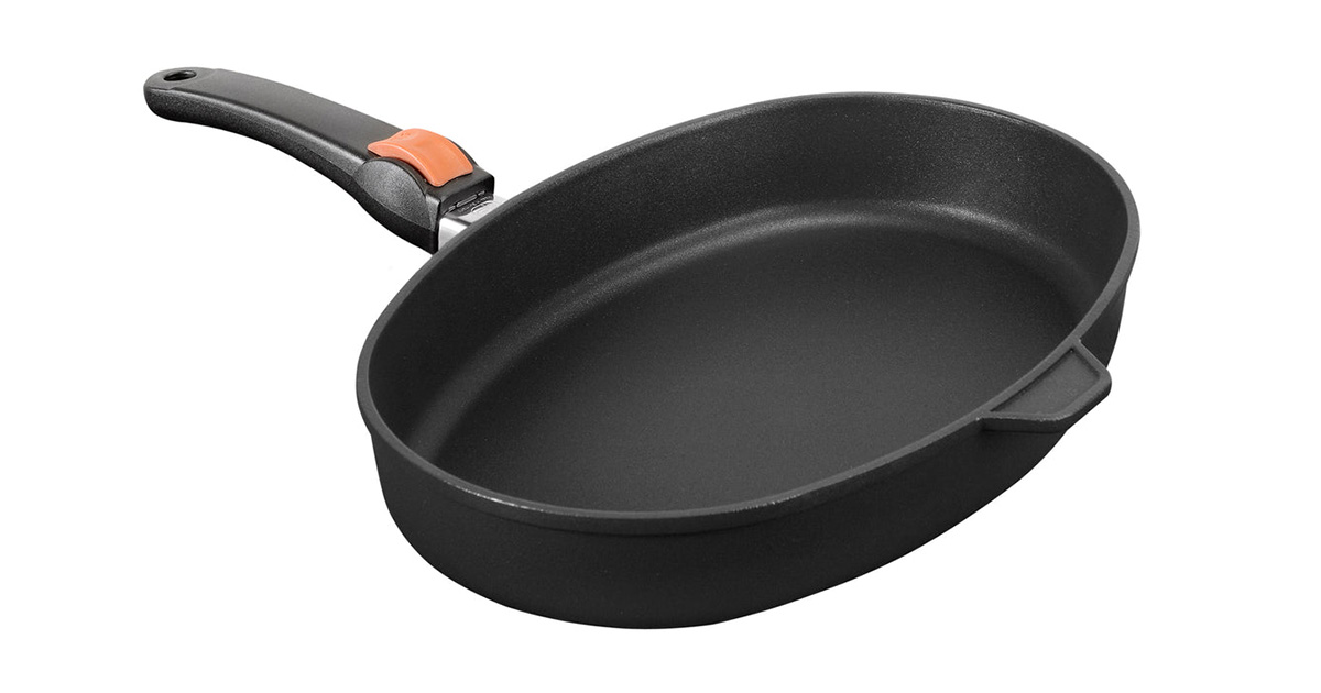 SKK Series 3, Fish Frying Pan, OVAL, 15x11/2.2 (38x28/5.5 cm), SUITABLE  FOR INDUCTION