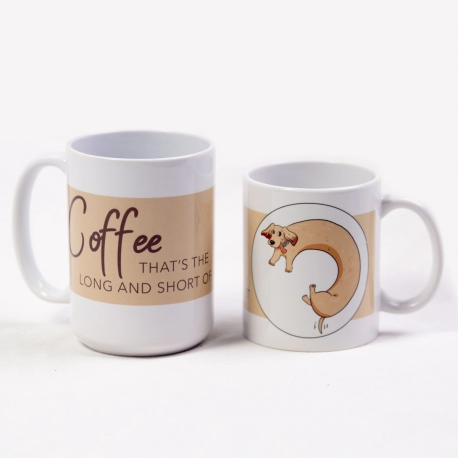 COFFEE That's the Long and Short of It 11oz and 15oz Coffee Mug