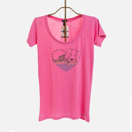For the Love of Dog, Pink, Lightweight Ladies Cut