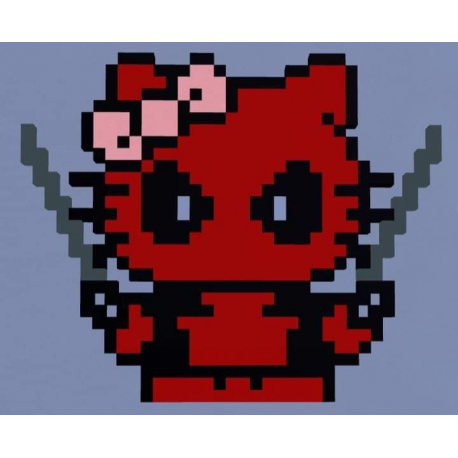 Deadpool Kitty Pixel Art