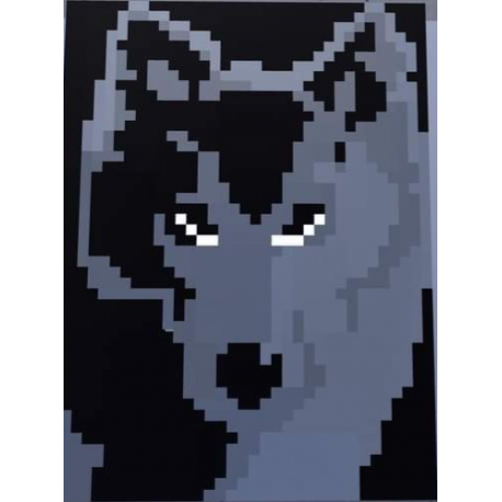 Wolf Face Pixel Art
