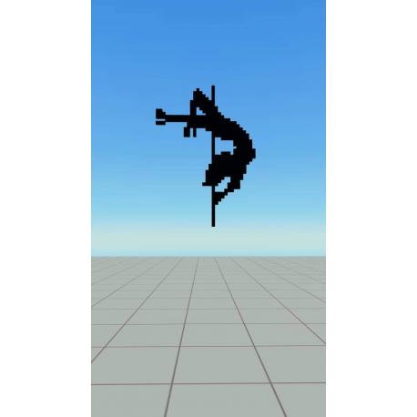 Pole Dancer Pixel Art