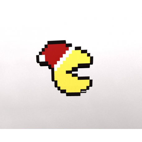 Pac-Man with Christmas Hat | FREE Pixel Art