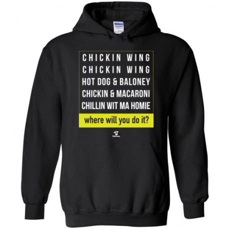 Chicken Wing Chicken Wing Block Style TokTees - Gildan Heavy Blend Hoodie