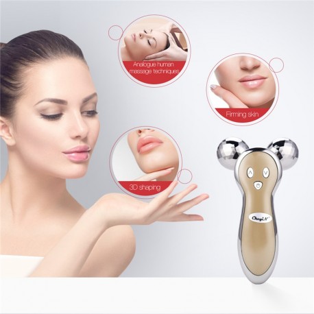 3D Massager Roller of Micro Current Vibration Electric Massager Full Body Anti Wrinkle Roller Ball Massage Lymphatic