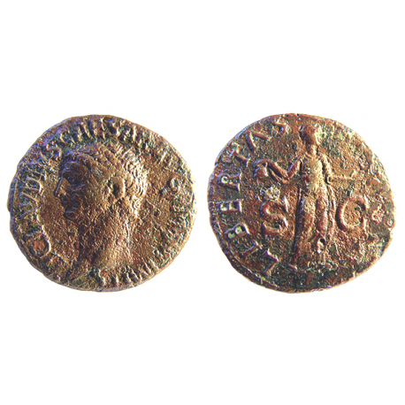 Claudius, AE, AS, 41-54 AD, TCRIB-50