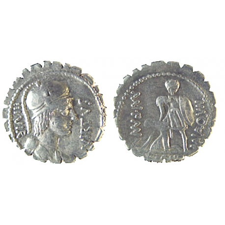 Mn. Aquillius Mn.f.Mn.n. Denarius, c.71 BC, TCRRS-3547