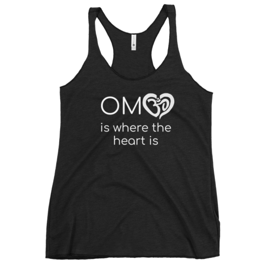 Women's Racerback Tank OM Is Where The Heart Is