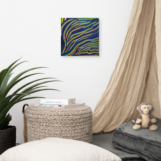 Rainbow Tributaries - On Canvas