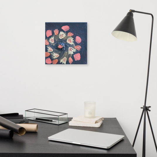 Raised Flower - On Canvas