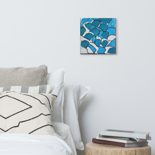 Sea Blue Abstract #1 - On Canvas