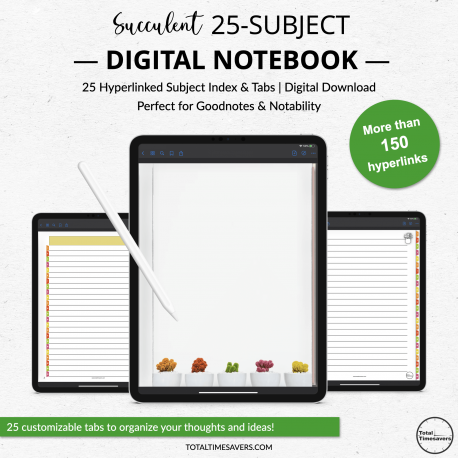 Succulent Digital Notebook