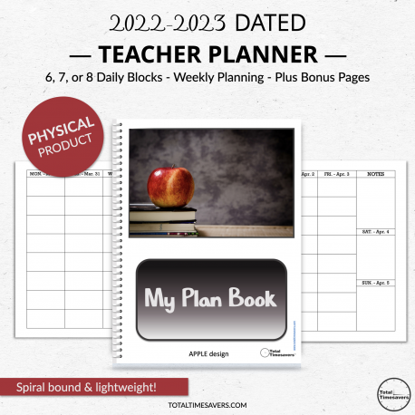 Dated Teacher Planner