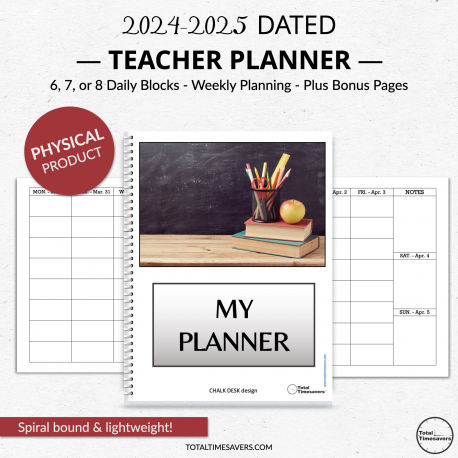 Dated Teacher Planner