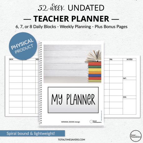 Undated Teacher Planner