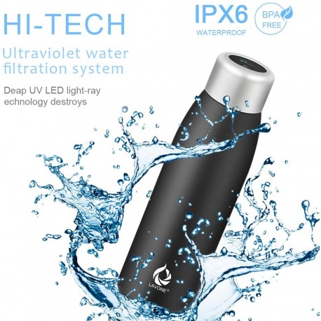 UV Self-Cleaning and Water-Purifying Bottle