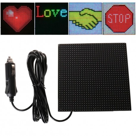 Wireless Bluetooth App control car LED Display Screen Scrolling LED Sign in Full-color