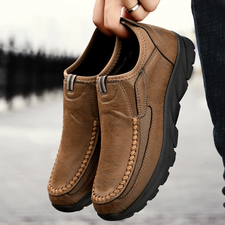 Men Casual Loafer Sneakers Handmade Retro Leisure Loafers Shoes