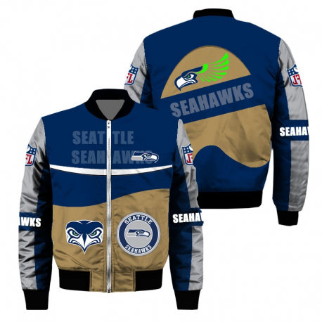 Mens NFL Football Team Flight Jacket 3D Digital Printing Thickened Cotton Team Cross-border