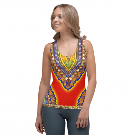 ANKARA RED - Ladies' All-Over Tank Top