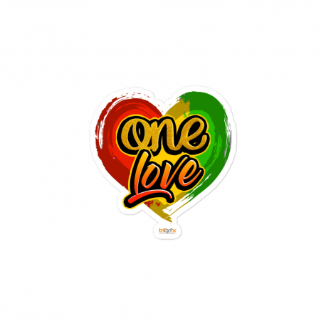 ONE LOVE - Bubble-Free Stickers
