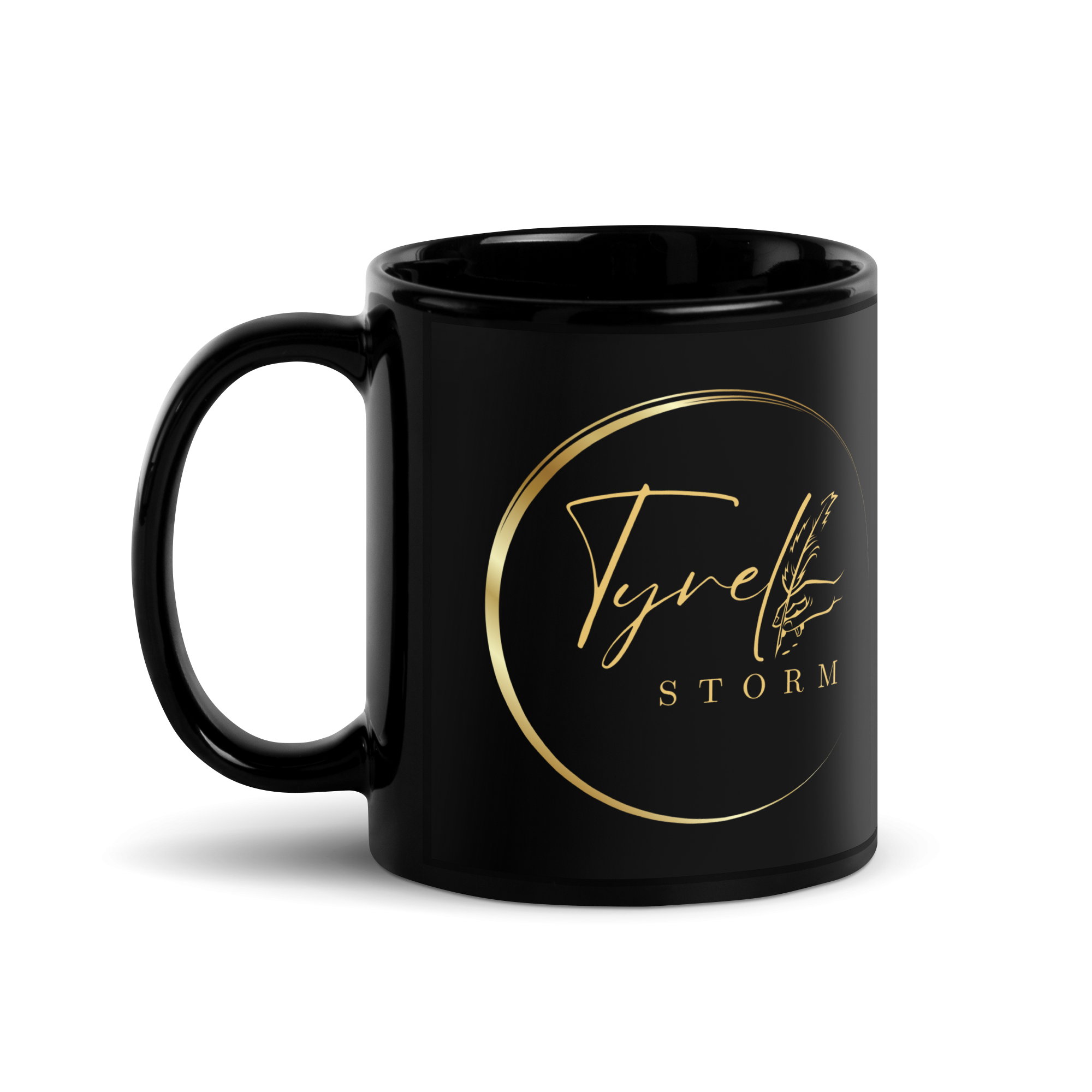 Tyrell Storm Signature Black Glossy Mug