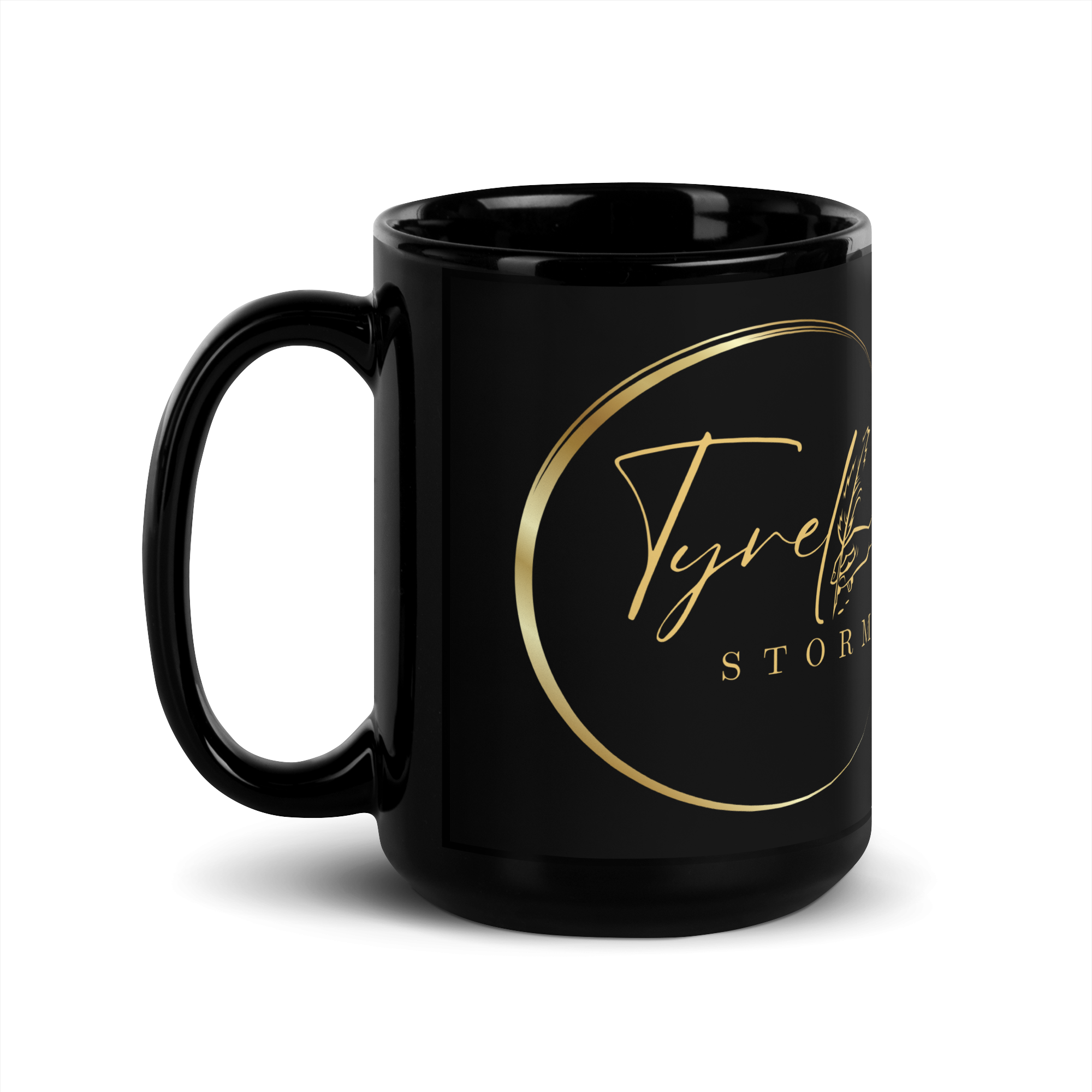 Tyrell Storm Signature Black Glossy Mug