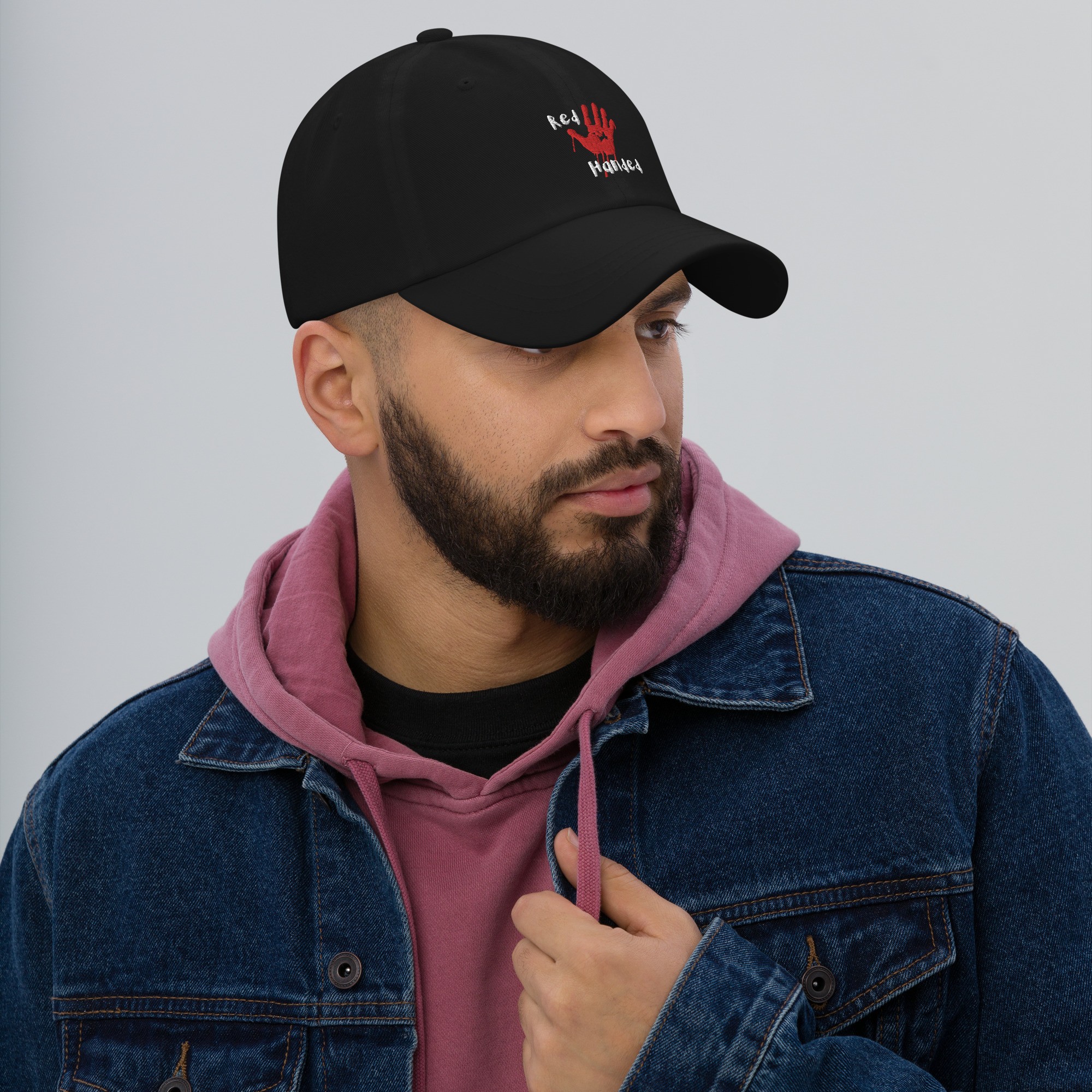 Caught Red Handed Dad Hat By Tyrell Storm