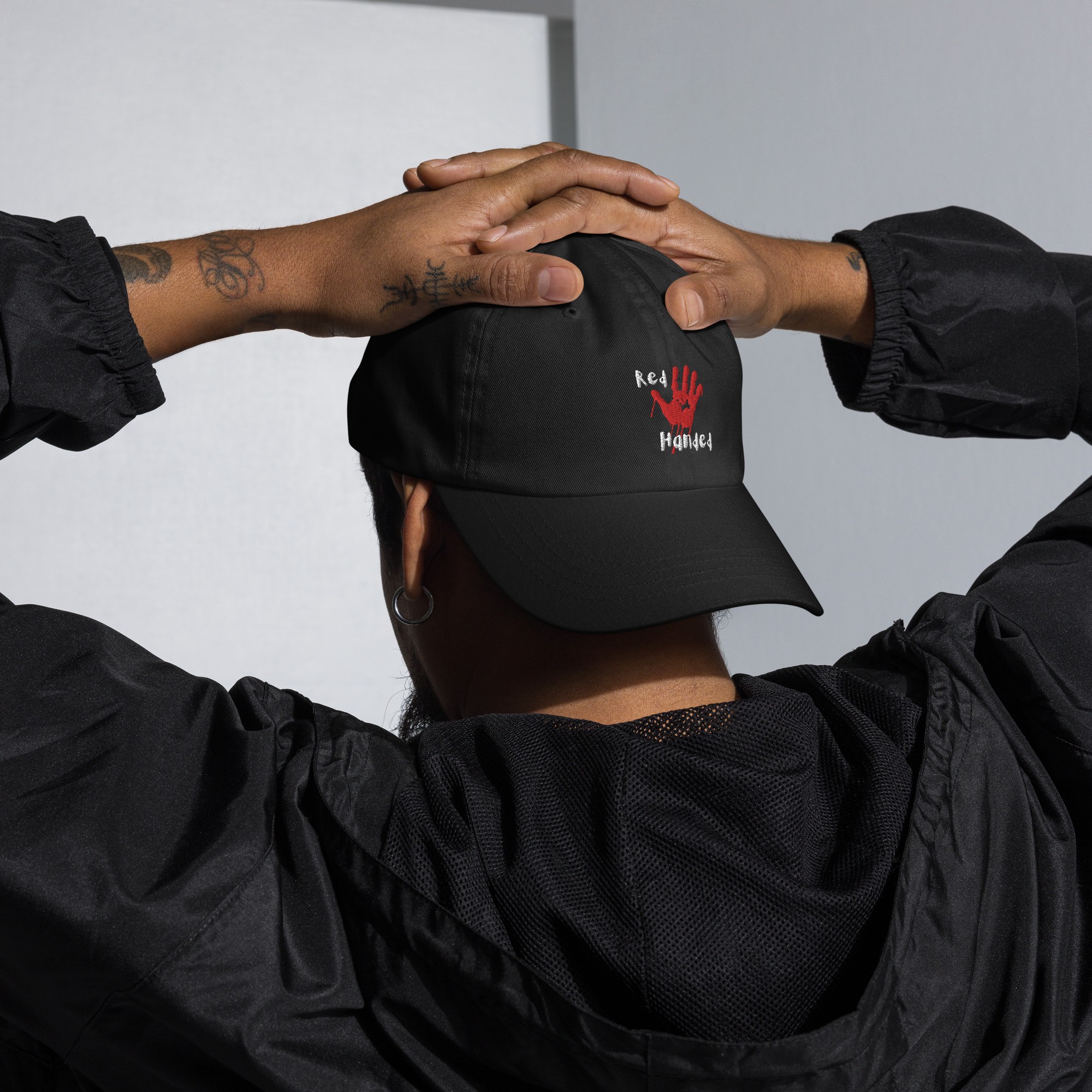 Caught Red Handed Dad Hat By Tyrell Storm