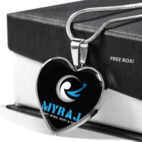 MYRAJ Stainless Heart Pendant with Snake Chain