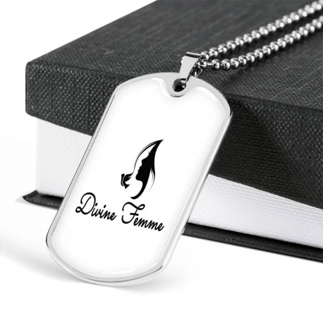 Divine Femme Silver Dog Tag