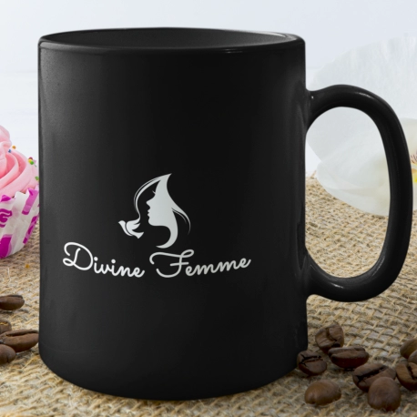 Divine Femme Black Mug