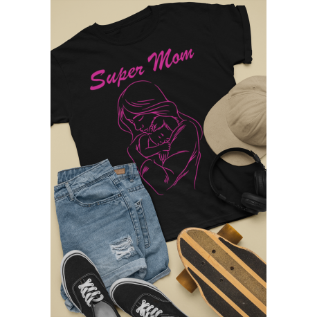 Gift for Mom Shirt, Supermom Vneck, Vneck
