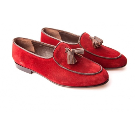 Farida  Red suede Loafer