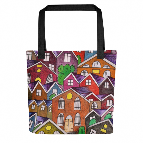 Welsh Town Tote Bag