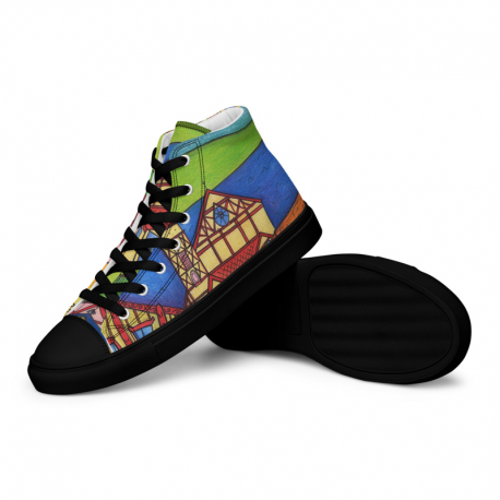 Unisex high top Fat Dog canvas shoes