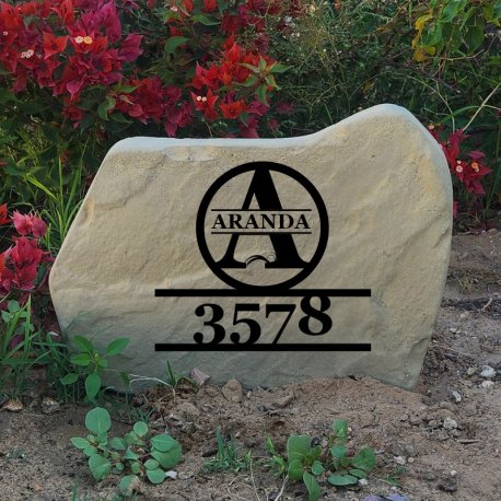 Last Name Address Flag Stone Design
