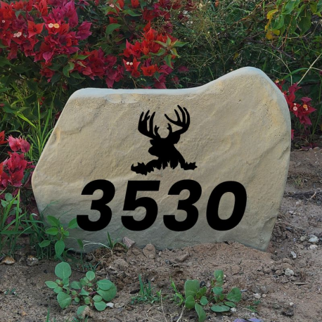 Deer Address Flag Stone Design
