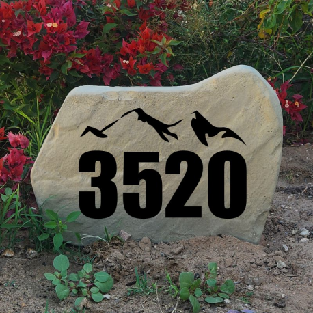 Mountain Address Flag Stone Design