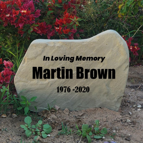 In loving Memory Memorial Flag Stone Design