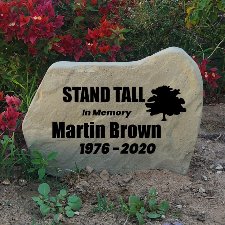 Stand Tall Memorial Flag Stone Design