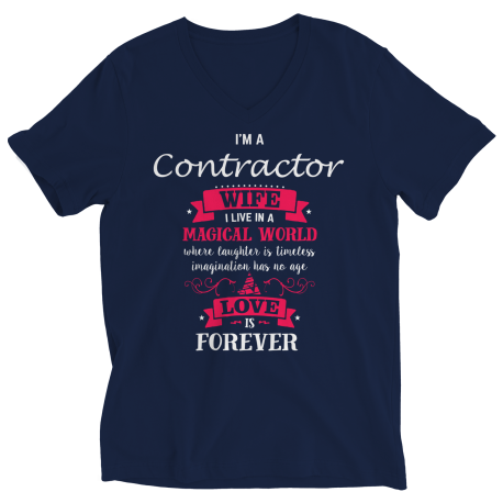 I am a Contractors Wife V Neck Shirt