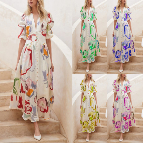 Casual Maxi Shirt Dress