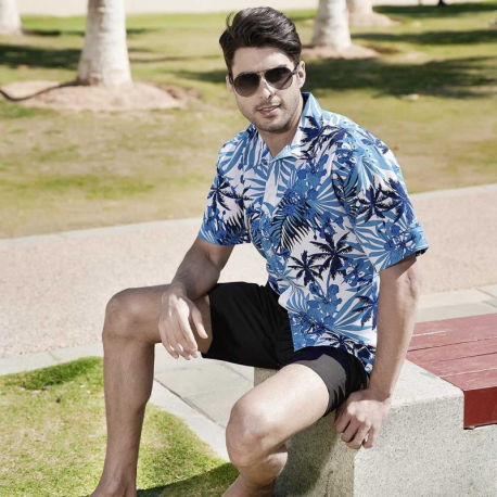 Printed Beach Short Sleeve Shirt