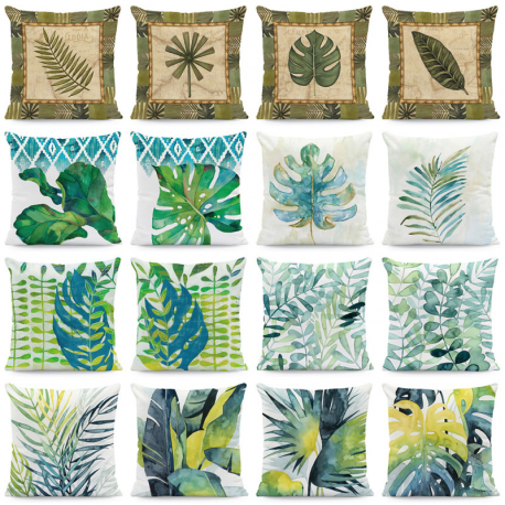 Nordic Simple Tropical Palm Tree Plant Printing Cushion Decorative Pillowcase Cover