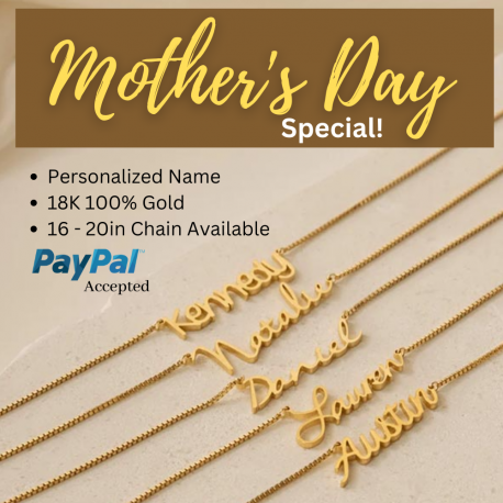 18K Mother Day Gift - Personalized Name