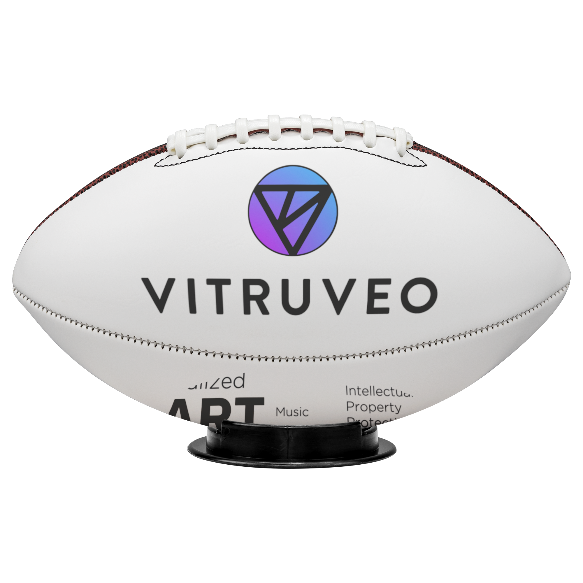 Vitruveo Chain Full-Size Synthetic Leather Football with Display Base