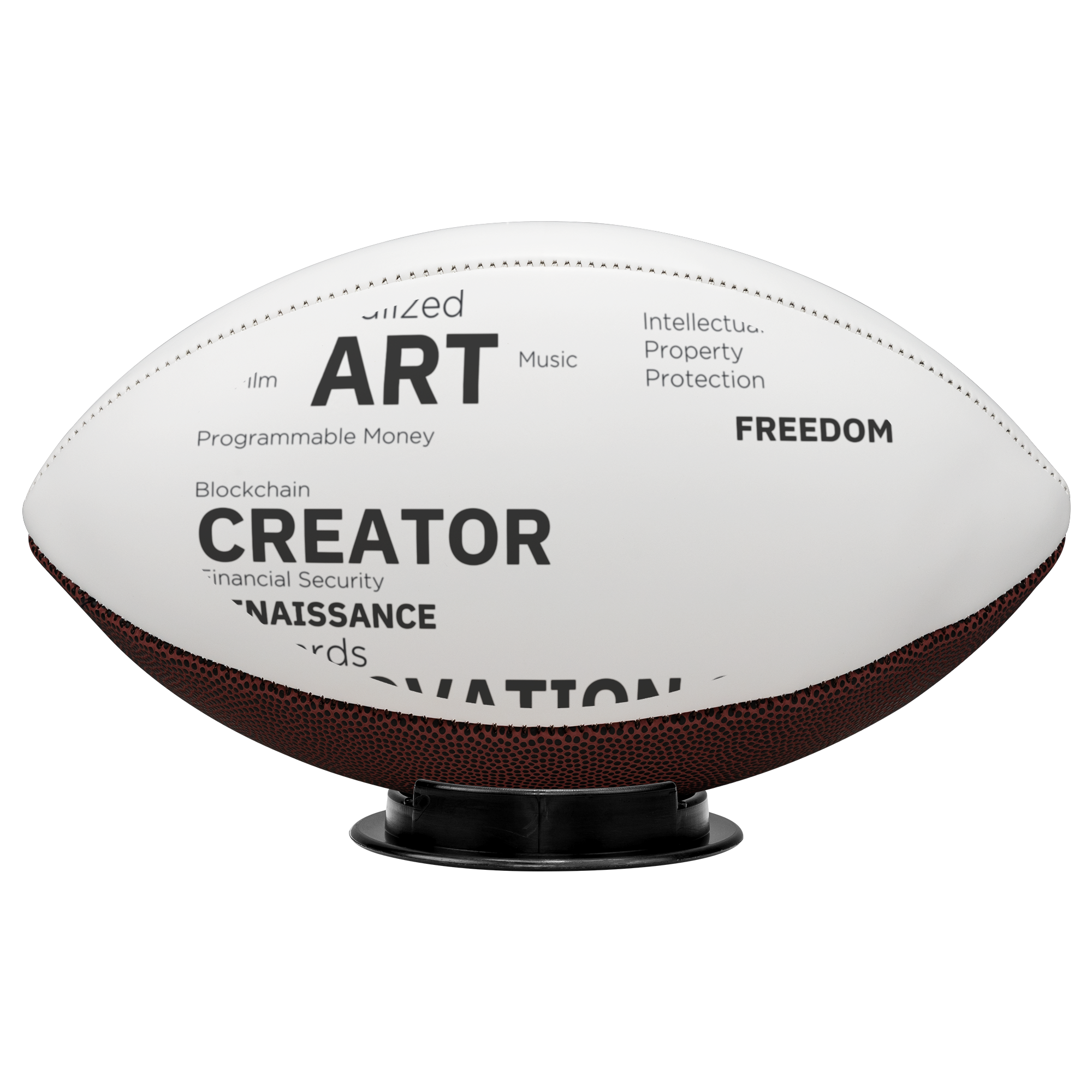 Vitruveo Chain Full-Size Synthetic Leather Football with Display Base