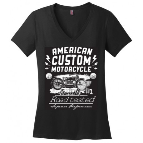 American Custom Motorcycle Ladies' V-Neck